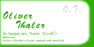 oliver thaler business card